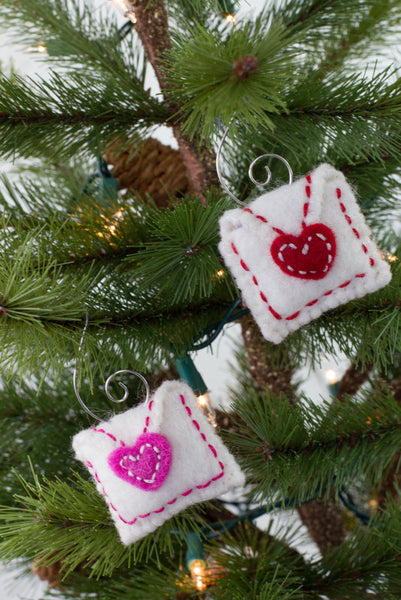 Valentine's Day Felt Envelope Card Ornaments