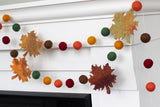 Maple Leaves Felt Garland- Fall Colors