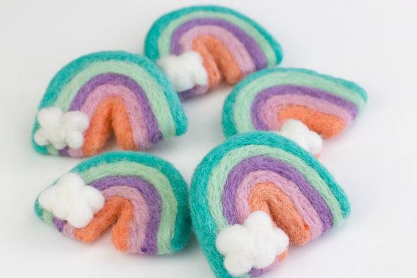 Rainbow & Cloud Felt Shapes- Pastels