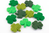 Felt Shamrocks - SET OF 4- Shades of Green