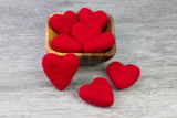 Valentine's Day Felt Hearts- Red
