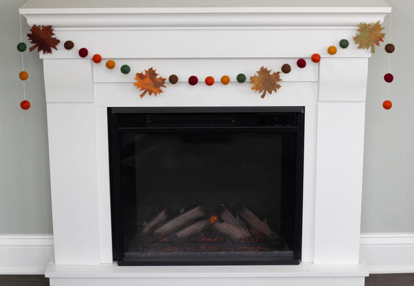 Maple Leaves Felt Garland- Fall Colors