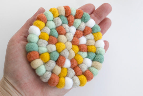 Spring Felt Coasters - Set of 4 or 6