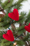 Valentine's Day Folk Heart Ornaments- Red