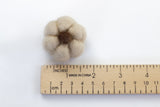 Wool Felt Pumpkin Ornaments - Teal & Terra Cotta