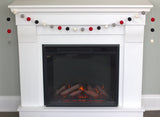 Buffalo Plaid Garland Christmas Holiday Decor- Felt Balls- Black, Gray, Red, White