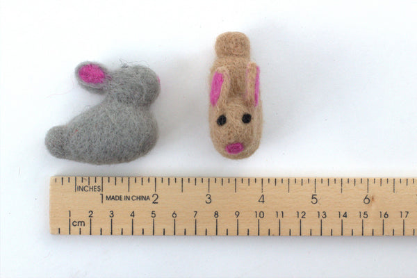 Spring Bunny Easter Ornaments- Set of 3
