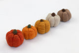 Wool Felt Pumpkins - Oranges & Tans