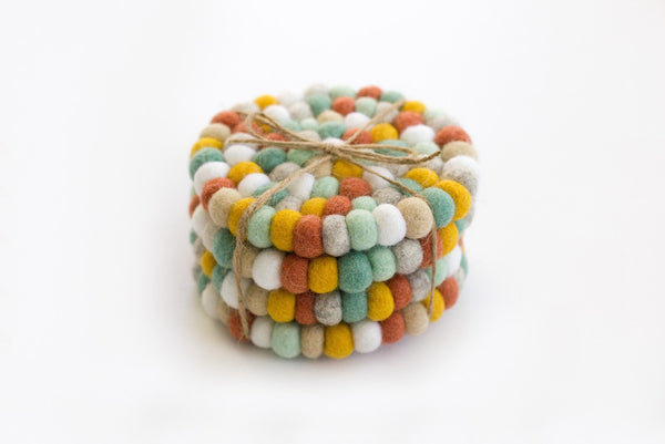 Spring Felt Coasters - Set of 4 or 6