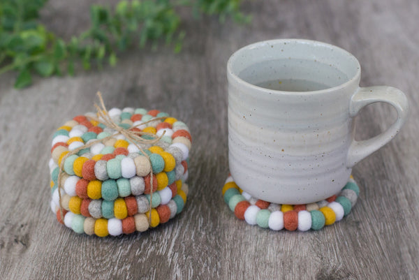 Spring Felt Coasters - Set of 4 or 6