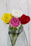 Valentine’s Day Felt Rose Stem