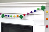 Shamrock Rainbow St. Patrick's Day Felt Ball Garland