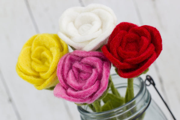 Valentine’s Day Felt Rose Stem