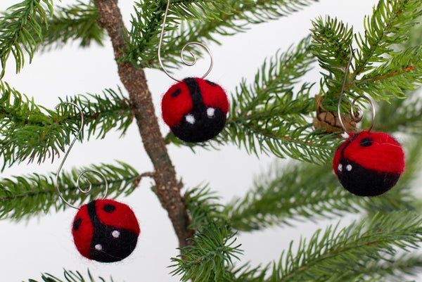 Felt Ladybug Ornaments