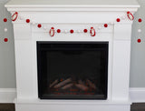 Santa Claus Christmas Garland- Red & White