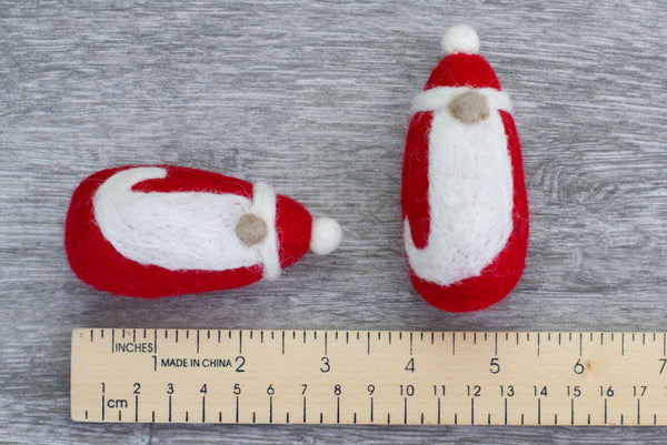 Felt Santa Claus Christmas Shapes- 100% Wool Felt- 3.25" Tall
