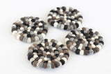 Round Neutral Felt Coasters- Set of 4 or 6