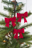 Red Felt Bow Christmas Ornament