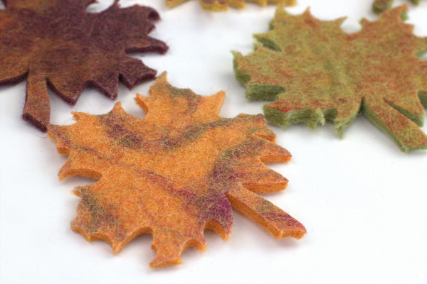 Felt Maple Leaves- Set of 5