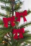 Red Felt Bow Christmas Ornament