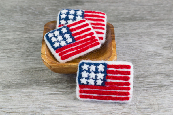 American Flags - Fourth of July - Red, White, Navy Blue