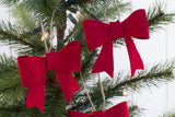 Red Felt Bow Christmas Ornament