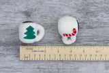 Christmas Tree Ornaments- Hot Cocoa Coffee Tea Mugs with Hooks- SET OF 2