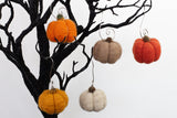 Wool Felt Pumpkin Ornaments - Oranges & Tans
