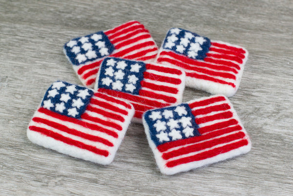 American Flags - Fourth of July - Red, White, Navy Blue