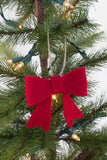 Red Felt Bow Christmas Ornament
