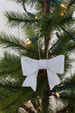 White Felt Bow Christmas Ornament