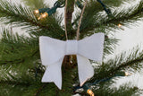 White Felt Bow Christmas Ornament