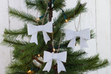 White Felt Bow Christmas Ornament