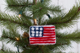 American Flag Ornament - Red, White, Navy Blue