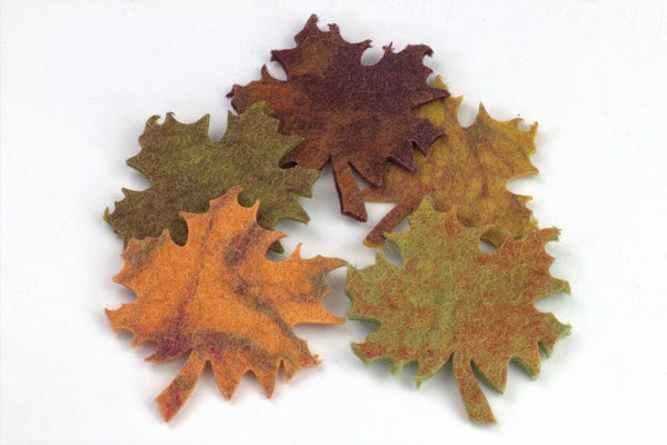 Felt Maple Leaves- Set of 5