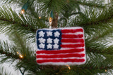 American Flag Ornament - Red, White, Navy Blue