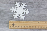 Wool Felt Snowflakes- White Christmas Winter Shapes- 100% Wool Felt