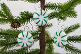 Peppermint Christmas Tree Ornaments- Green Stripes