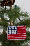 American Flag Ornament - Red, White, Navy Blue