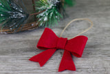 Red Felt Bow Christmas Ornament