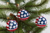 American Flag Felt Ball Ornament