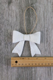 White Felt Bow Christmas Ornament