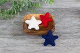 Star Shapes- Fourth of July- Red, White, Navy Blue
