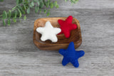 Star Shapes- Fourth of July- Red, White, Royal Blue