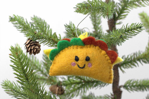 Taco Christmas Ornament- SET OF 1 or 3