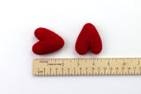 Valentine's Day Felt Folk Hearts- Red- SET of 3, 5, or 10