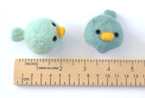 Spring Bird Chick Felt Shapes- SET OF 4- Teals & Peaches