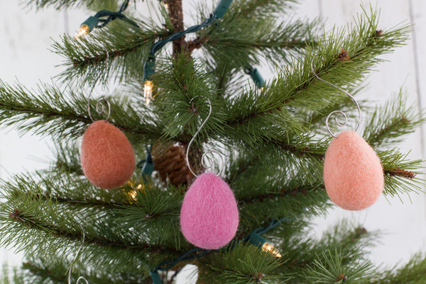 Easter Egg Ornaments- Pink & Peach Mix