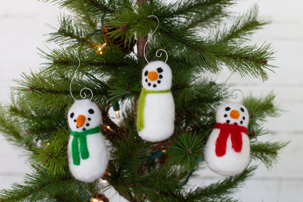 Snowmen Christmas Ornaments- PICK YOUR COLORS