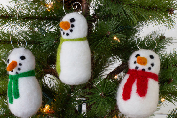 Snowmen Christmas Ornaments- PICK YOUR COLORS